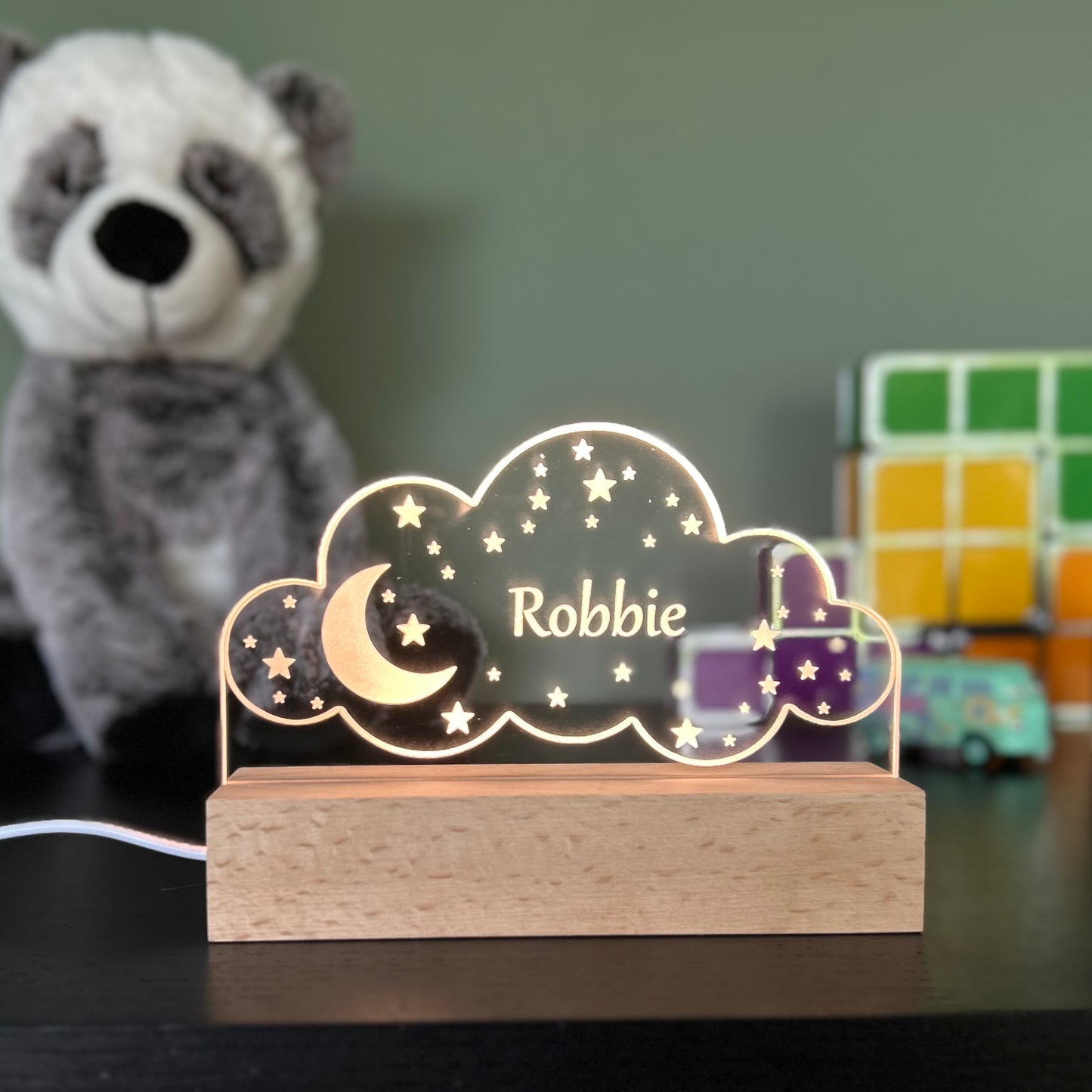 Kinderlamp - Wolkje met naam