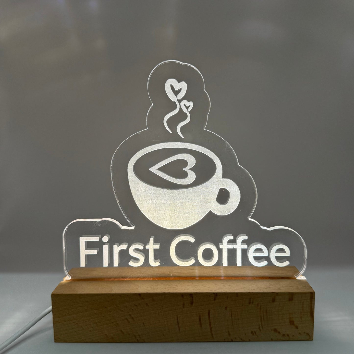 First Coffee - Led lamp