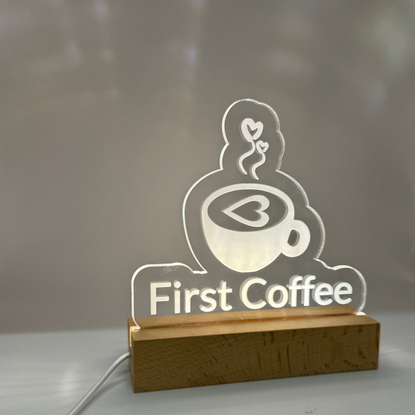 First Coffee - Led lamp