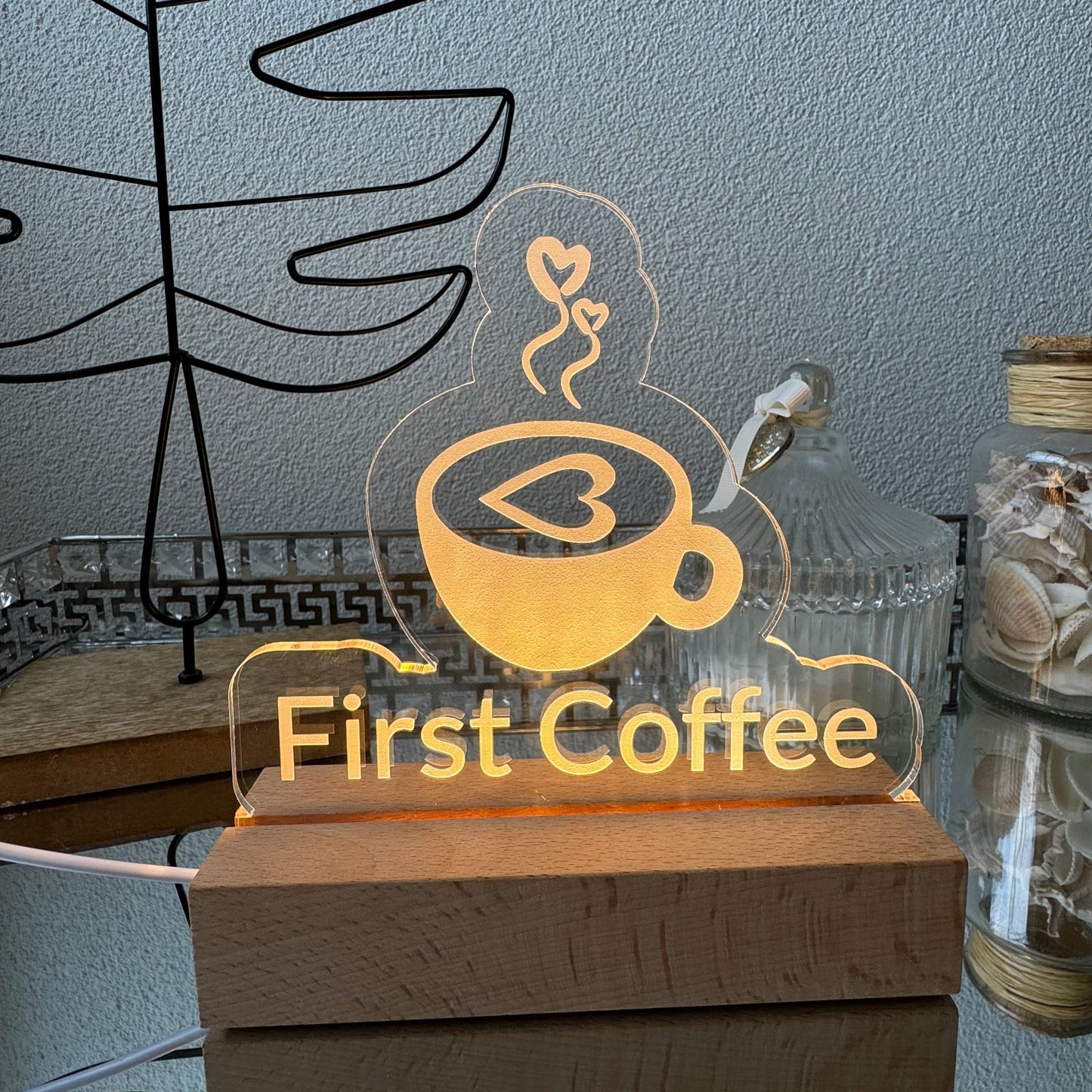 First Coffee - Led lamp