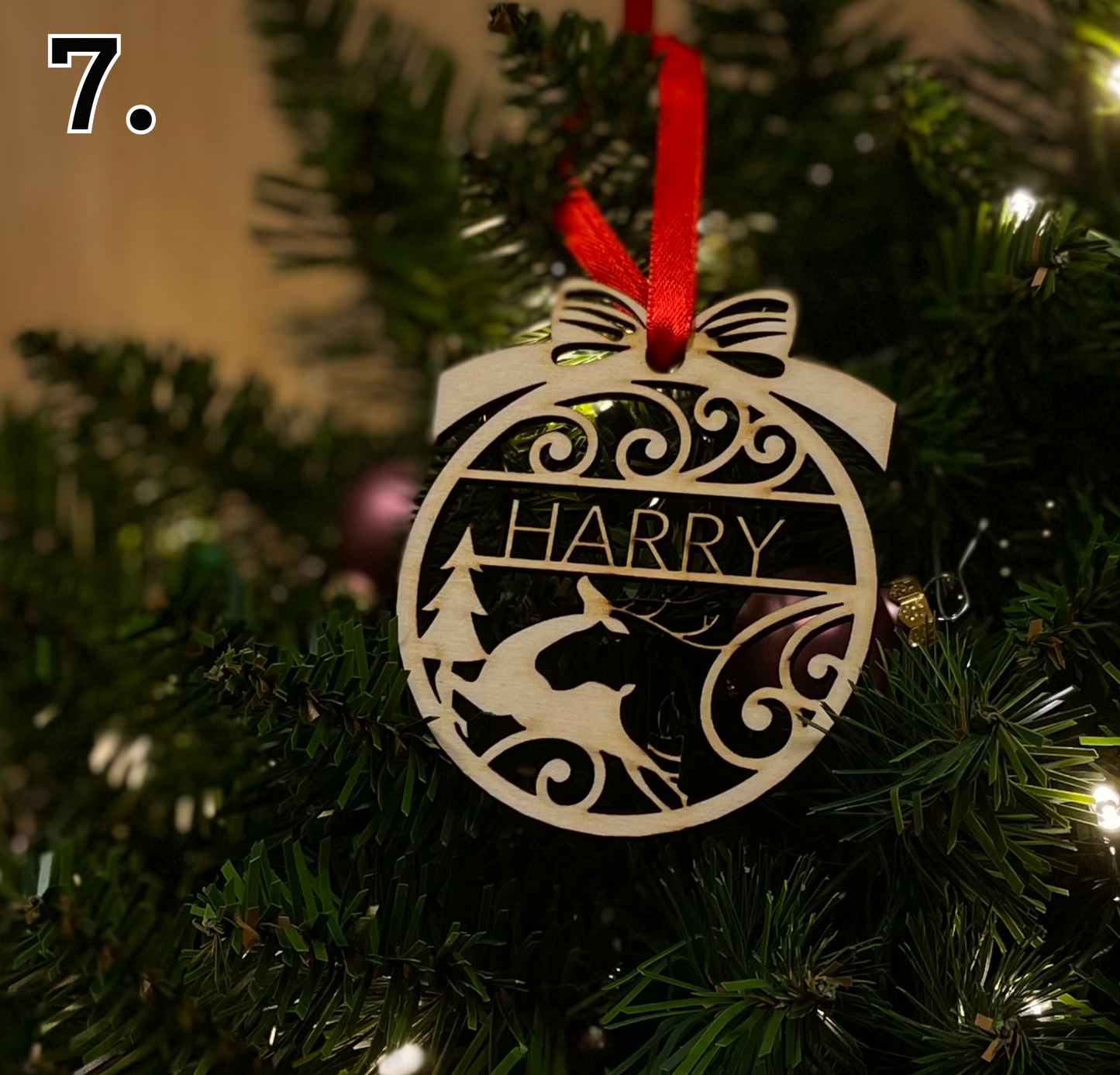 Luxe kerstbal met Naam
