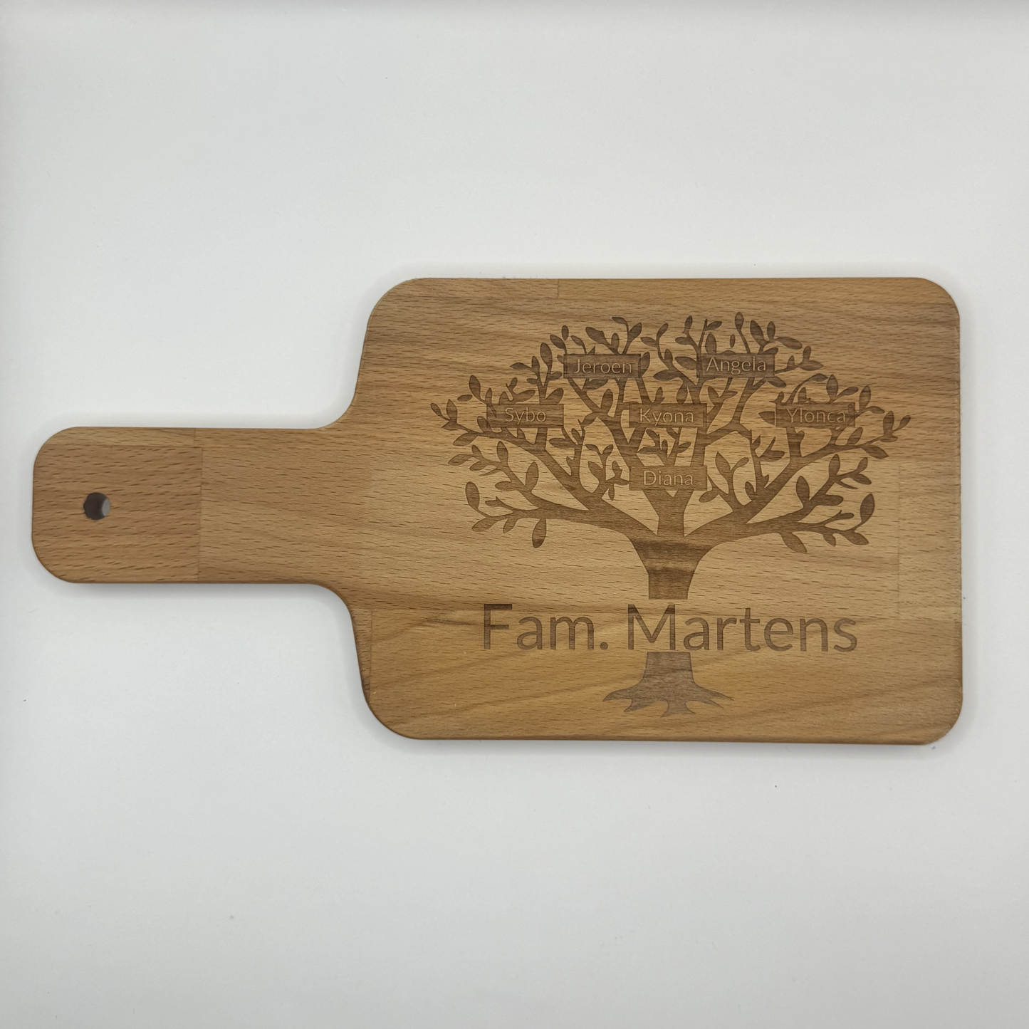 Borrelplank met Familie namen