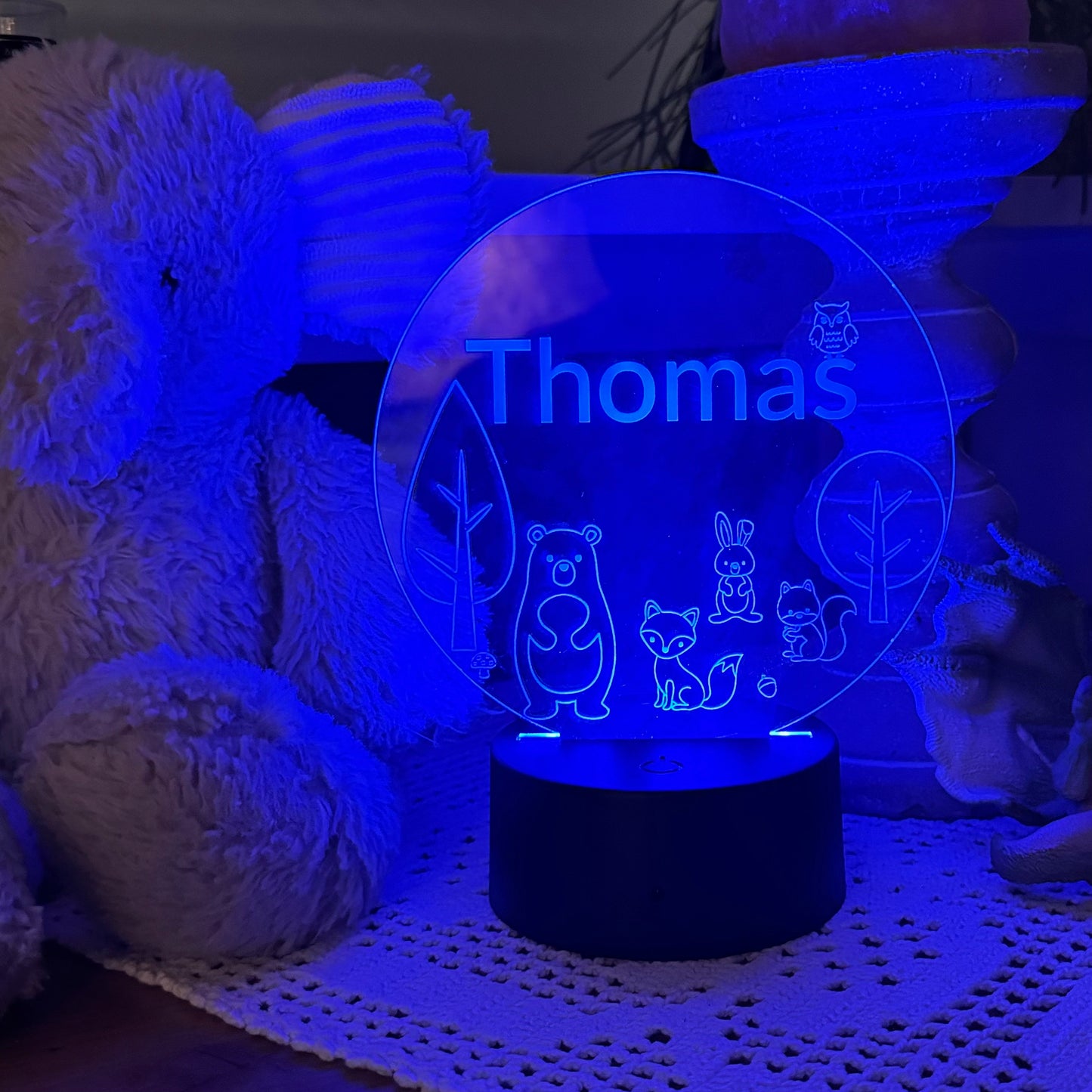 Kinderlamp dieren thema met naam