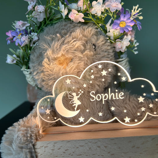 Kinderlamp - wolkje met fee