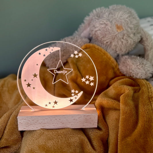 Kinderlamp - Ster op de maan