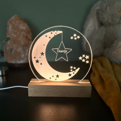 Kinderlamp - Ster op de maan