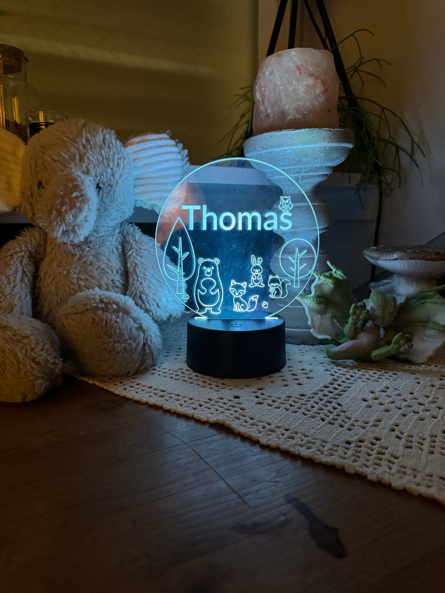 Kinderlamp dieren thema met naam