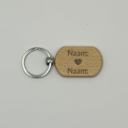 Houten Sleutelhanger ❤
