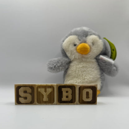 Houten naamblokken 3x3x3