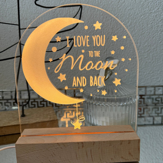 I LOVE YOU TO THE MOON AND BACK - Ledlamp