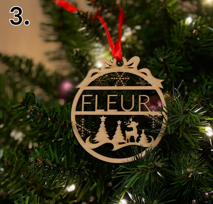 Luxe kerstbal met Naam
