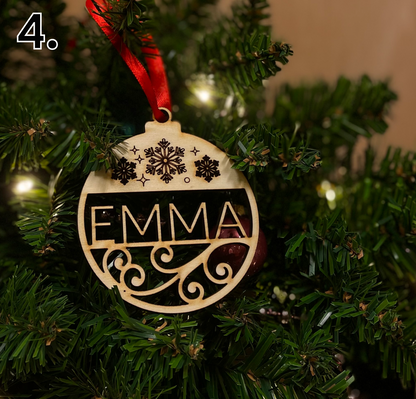 Luxe kerstbal met Naam