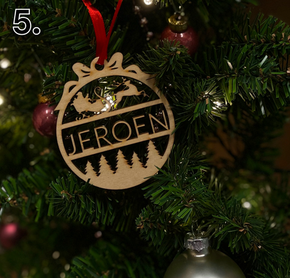 Luxe kerstbal met Naam