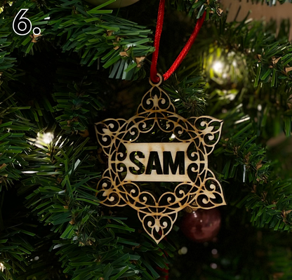 Luxe kerstbal met Naam
