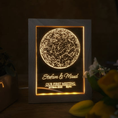 Fotoframe Led lamp - Sterrenhemel op datum