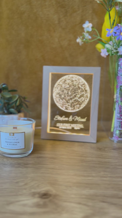 Fotoframe Led lamp - Sterrenhemel op datum